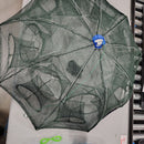 GOTURE COLLAPSIBLE FOLDED CRAB TRAP FISHING NET - GREEN - Like New
