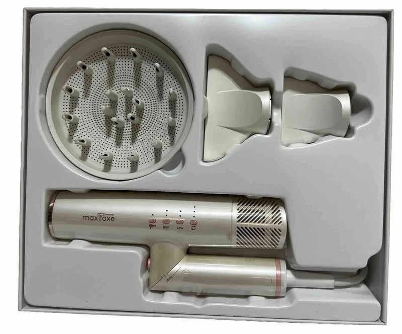 MAXFOXE TRAVEL BLOW DRYER FOLDABLE IONIC SMALL 9 MODES HAIRDRYER - WHITE - Like New