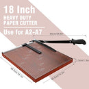 COOCHEER A3 Professional Paper Cutter, Handle Length: 550 Mm - Black/Brown - Like New