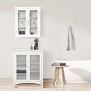 Elegant Home Fashions Delaney Removable Wooden Wall Cabinet 2 Doors, White - Brand New