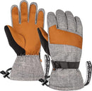 TOUGH OUTDOORS SKI & SNOW GLOVES - COLD WEATHER WATERPROOF - SMALL - GRAY/BROWN - Like New