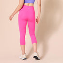 AMAZON ESSENTIALS WOMEN'S ACTIVE SCULPT CAPRI LEGGINGS - SIZE L - NEON PINK - Brand New