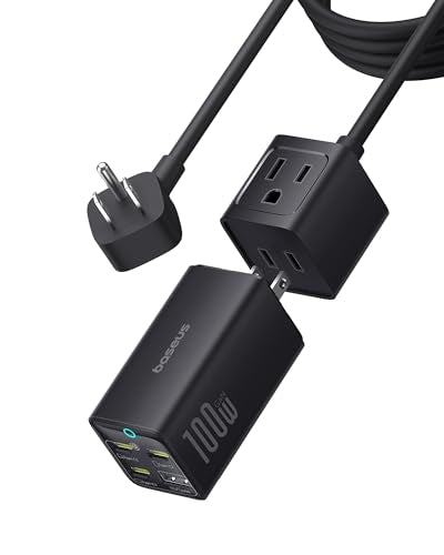 BASEUS CHARGING STATION 100W 5 IN 1 TRAVEL POWER STRIP USB C CCGAN100C6-S - Like New