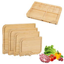 GOLF FOX 4-PCS BAMBOO CUTTING BOARD SET WOOD CUTTING BOARD KITCHEN GIFT - Like New