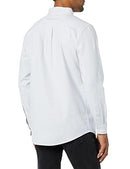 AMAZON ESSENTIALS SLIM LONG-SLEEVE OXFORD SHIRT POCKET MEN XL POWDER BLUE STRIPE - Like New