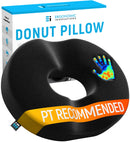 ERGONOMIC DONUT PILLOW COCCYX SEAT CUSHION FOR TAILBONE PAIN RELIEF, BLACK - Like New
