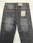 BLU ROCK MEN'S CASUAL FLEX STRETCH SLIM STRAIGHT JEANS - SIZE: 30X31 - JET BLACK - Brand New