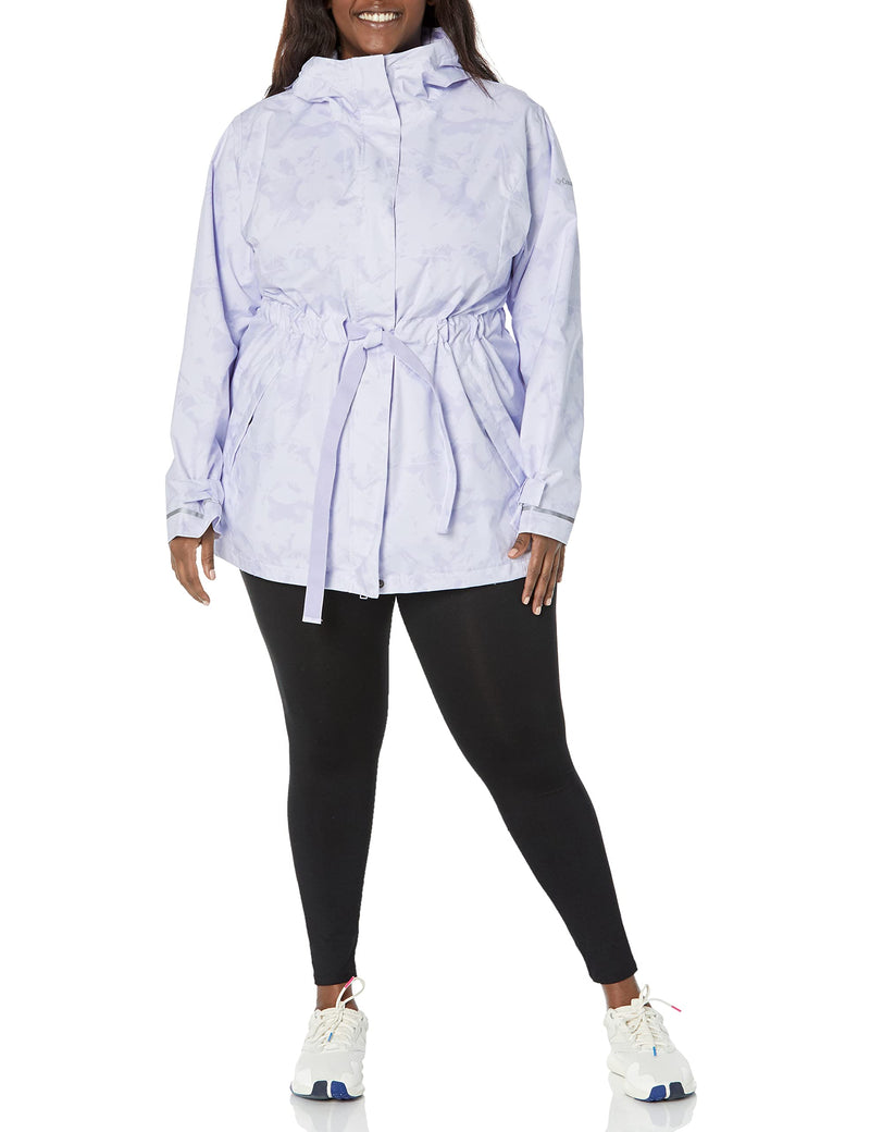 COLUMBIA WOMEN'S HERE AND THERE TRENCH II JACKET - PURPLE TINT DYE - L - Like New