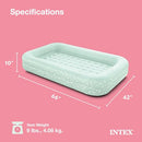 INTEX KIDS TRAVEL AIR MATTRESS INFLATABLE BED HAND PUMP 66810EP - MINT GREEN - Brand New