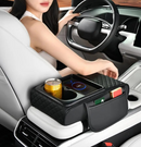 GENERIC MULTIFUNCTIONAL 6-IN-1 CAR ARMREST CONSOLE BOX - CUP HOLDER -BLACK - Like New