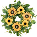 DDHS Sunflower Wreath 23 inch Wreath for Front Door with Artificial Sunflowers - Brand New