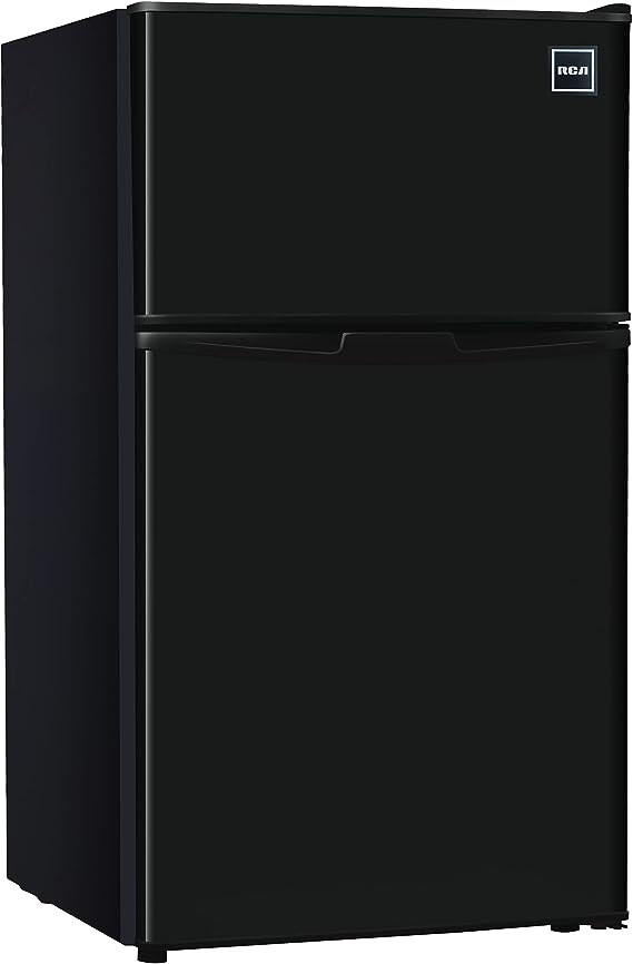 RCA 2-Door Compact Refrigerator/Freezer 3.2 Cu. Ft. RFR835 - Black Like New
