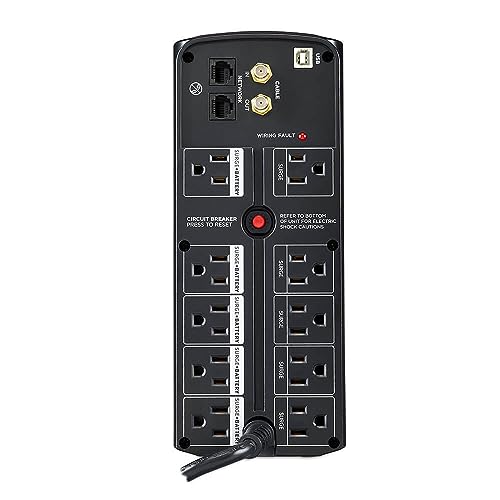 CYBERPOWER BATTERY BACKUP SURGE PROTECTOR VOLTS 1500 VOLTS - BLACK - Like New