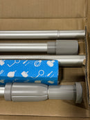 UMBRA TENSION ROD SYSTEM - PACK WITH 4 ROD 44" AND 1 ROD 35" CONNECTORS - SILVER - Like New
