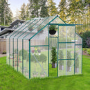 ALUMINUM 6×10 FT OUTDOOR PATIO WALK-IN SPACIOUS GREENHOUSE - GREEN - Like New