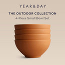 YEAR & DAY OUTDOOR SET OF 4 SMALL BOWLS, 5.75 INCH - CANYON TERRACOTTA - Like New