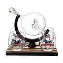 The Wine Savant Democratic Party Wine & Whiskey Decanter Set, 750ml- B09V6PRVGZ - Brand New