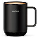 VSITOO S3 PLUS 14OZ HEATED COFFEE MUG TEMPERATURE CONTROL SMART MUG - BLACK - Like New