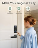 PHILIPS FINGERPRINT ELECTRONIC DOOR LOCK KEYLESS DDL210X - SATIN NICKEL - Like New