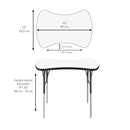 FDP DRY-ERASE COLLABORATIVE BOWTIE ACTIVITY - 23" x 35" - WHITEBOARD/BLACK - Like New