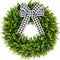 23" Faux Round Boxwood Wreath, Artificial Boxwood Wreath Front Door Wreaths - Like New