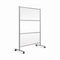 MasterVision Protector Mobile Glass Panel Divider 49 x 22 x 69 Clear/Aluminum - Brand New