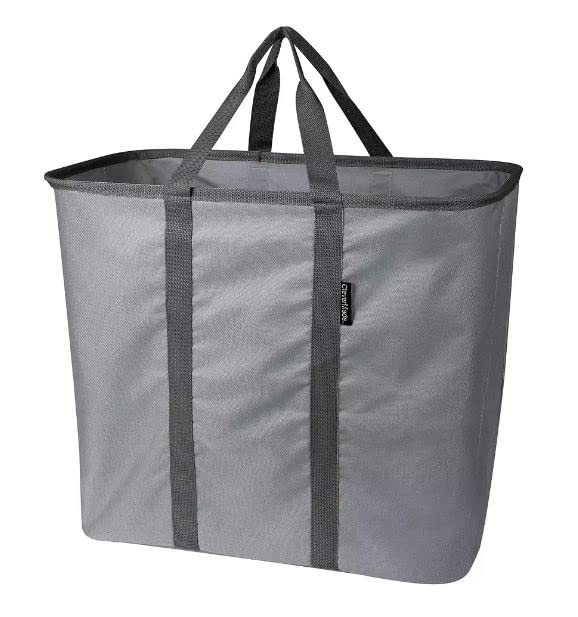 CLEVERMADE COLLAPSIBLE LAUNDRY CADDY 2 PK. CHARCOAL/GRAY 7070-0306-44052PK Like New