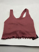 90 DEGREE BY REFLEX WOMEN CROP TANK TOP, SPORT BRA BUILT IN - SIZE:M - DECO ROSE - Brand New