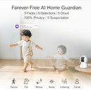 CINMOORE 5G SECURITY CAMERA INDOOR, 3K PET/DOG CAMERA WITH APP, 0-GLOW - WHITE - Like New