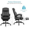 BESTGLORY EXECUTIVE LEATHER OFFICE CHAIR BIG TALL OFFICE CHAIR FOOTREST - BLACK - Like New