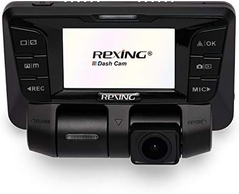 Rexing V2 Front + Back Dual Camera 1080p FHD Wi-Fi Ultra Wide Angle LCD Screen Like New