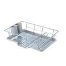 SWEET HOME SPACE-SAVING 3PIECE DISH DRAINER RACK SET CUTLERY HOLDER - SILVER - Brand New