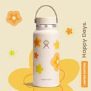 HYDRO FLASK 32 OZ. MOUTH BOTTLE GRAPHIC COLLECTION HAPPY DAY - W32BTS - AMZ - Like New
