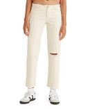 A47120001 Levi's Women's Ripped Waist Wedgie Jeans, White Destructed, Size 28 - Like New