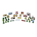 MELISSA & DOUG WOODEN TOWN SET STORAGE TRAY MD-98141 - 32 PCS - Like New