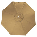 JORDAN MANUFACTURING 8' KHAKI SOLID OCTAGON FOLDING PATIO UMBRELLA - KHAKI - Like New