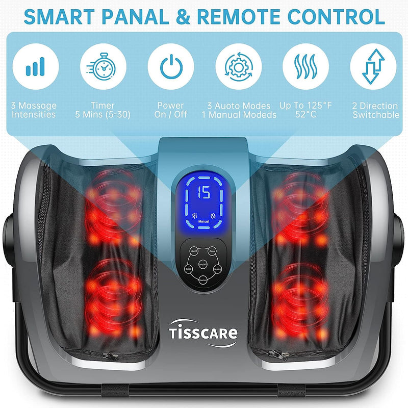 TISSCARE 212 Shiatsu Massage Foot Massager Machine - Upgrade Gray - Brand New