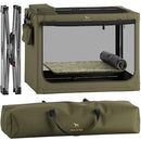 NOAH & PAW COLLAPSIBLE DOG CRATE 42 INCH, 2XL DOG CRATE LARGE BREEDS - GREEN - Like New