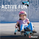 RAZOR CRAZY CART KID-POWERED DRIFTING GO-KART CRAZY CART DRIFT BAR TECHNOLOGY - Like New