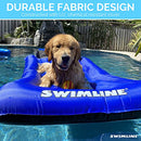 SWIMLINE FABRIC COVERED POOL FLOAT LOUNGER 72"L X 38"W - BLUE/BLACK - Like New