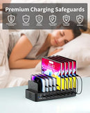 MIZCCDEM 580W CHARGING STATION FOR MULTIPLE DEVICES 10-PORT SJTC-10F - BLACK - Like New