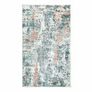 KATHY IRELAND 8023 5×7 FEET FLANNEL WASHABLE AREA RUG - ANNABELLE GRAY - Brand New
