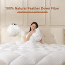 DOWNSTORIA FEATHER DOWN FIBER COMFORTER KING SIZE ULTRA SOFT FABRIC - WHITE - Like New
