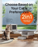 FURKID STAINLESS STEEL CAT LITTER BOX WITH LID, XL EXTRA LARGE CATS - GRAY - Like New