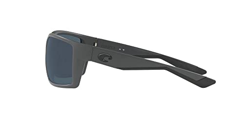 Costa Del Mar Men's Rectangular Sunglasses Matte Grey/Grey Polarized - Like New