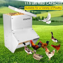 Baffle Feeder 11.5lbs Galvanized Chicken Feeder - Poultry Feeder w/Lid - Like New