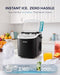 EUHOMY COUNTERTOP ICE MAKER MACHINE, 26LBS, AUTO-CLEANING, - Scratch & Dent