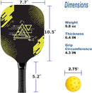 AOPOUL Pickleball Set 4 Premium Wood Paddles Cushion Comfort Grip - MULTI-COLOR - Like New