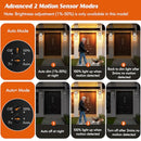 KONDRAS MOTION SENSOR OUTSIDE WALL LANTERN WATERPROOF WHITE DUSK DAWN LIGHT - Like New