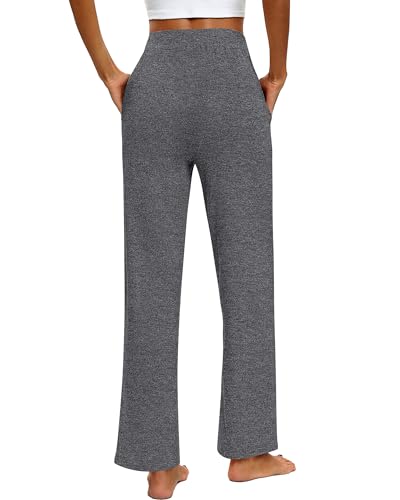 Huukeay 3 Pack Women's Lounge Pants, Cozy Wide Leg Lounge Pants with Pockets - Like New